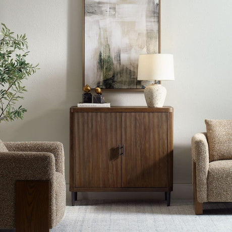 Wooden Tambour 2-Door Cabinet by Uttermost Pinstripe, alternate view 2