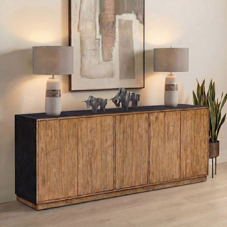 Teak Wood 5-Door Cabinet by Uttermost Kelvin, alternate view 2