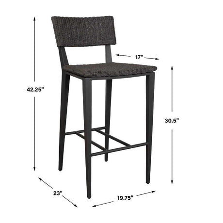 Modern European furniture - Wicker Outdoor Bar Stool - www.oroa.com