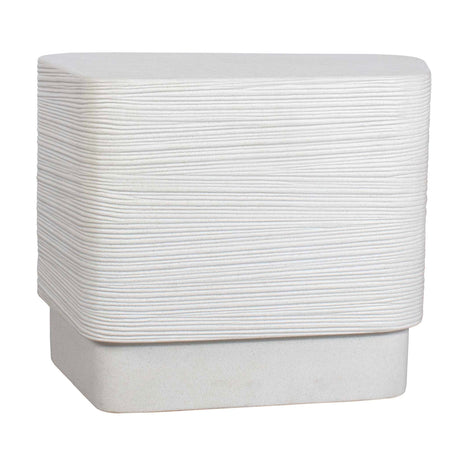 White Concrete Indoor/Outdoor Side Table by Uttermost Saltwater, alternate view 3