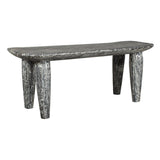 Hand-Carved Suar Wood Bench by Uttermost Fade to Black