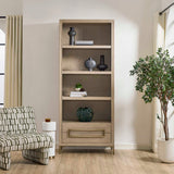 Modern European furniture - Light Oak 2-Drawer Bookshelf - www.oroa.com
