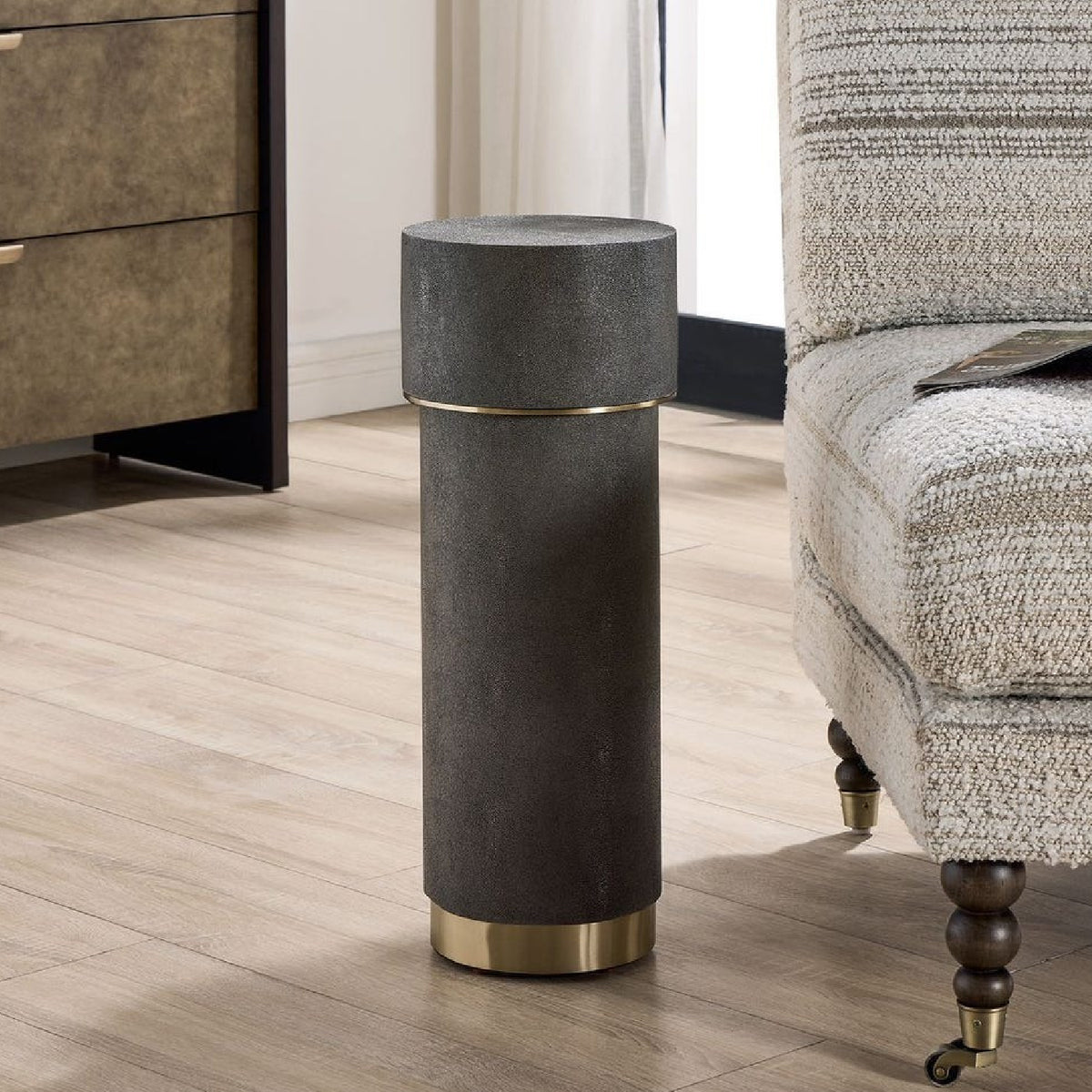 Modern European furniture - Shagreen Look Drink Table - www.oroa.com
