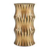 Modern European furniture - Aged Gold Wavy Accent Table - www.oroa.com