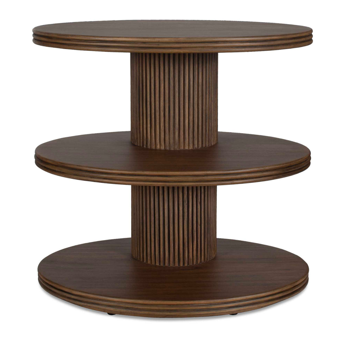 Modern European furniture - Wooden 3-Layered Oval Side Table - www.oroa.com