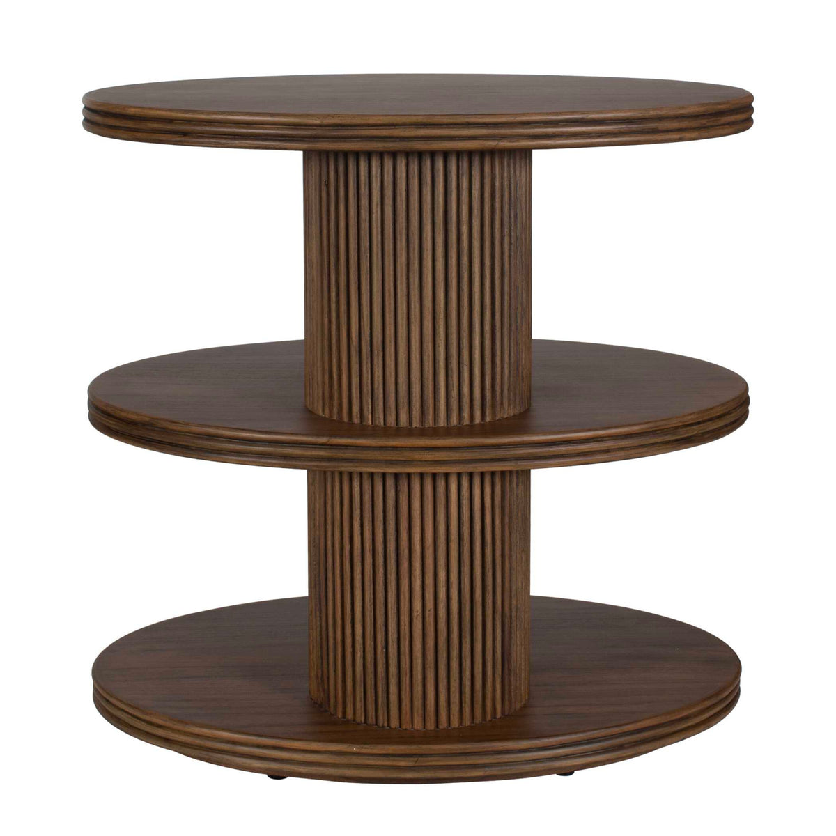 Modern European furniture - Wooden 3-Layered Oval Side Table - www.oroa.com