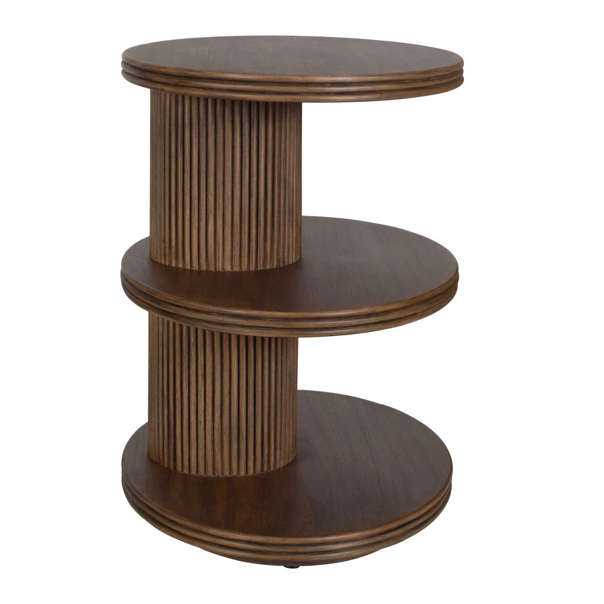 Modern European furniture - Wooden 3-Layered Oval Side Table - www.oroa.com
