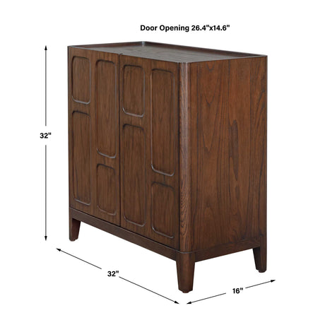Modern European furniture - Mahogany Wood 2-Door Cabinet - www.oroa.com