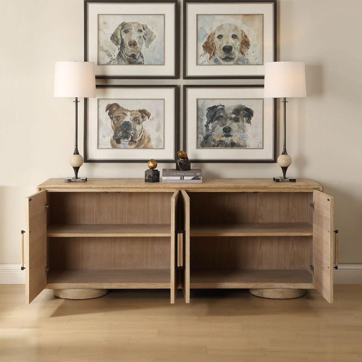 4-Door Oak Cabinet by Uttermost Evanston, alternate view 8