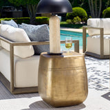 Modern European furniture - Aged Brass Indoor/Outdoor Side Table - www.oroa.com