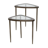 Triangular Glass Nesting Accent Tables (2) by Uttermost Millar