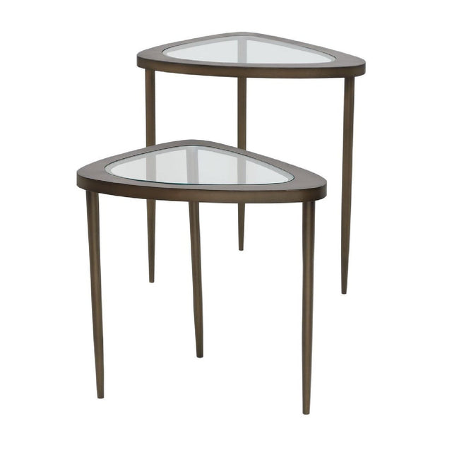 Triangular Glass Nesting Accent Tables (2) by Uttermost Millar