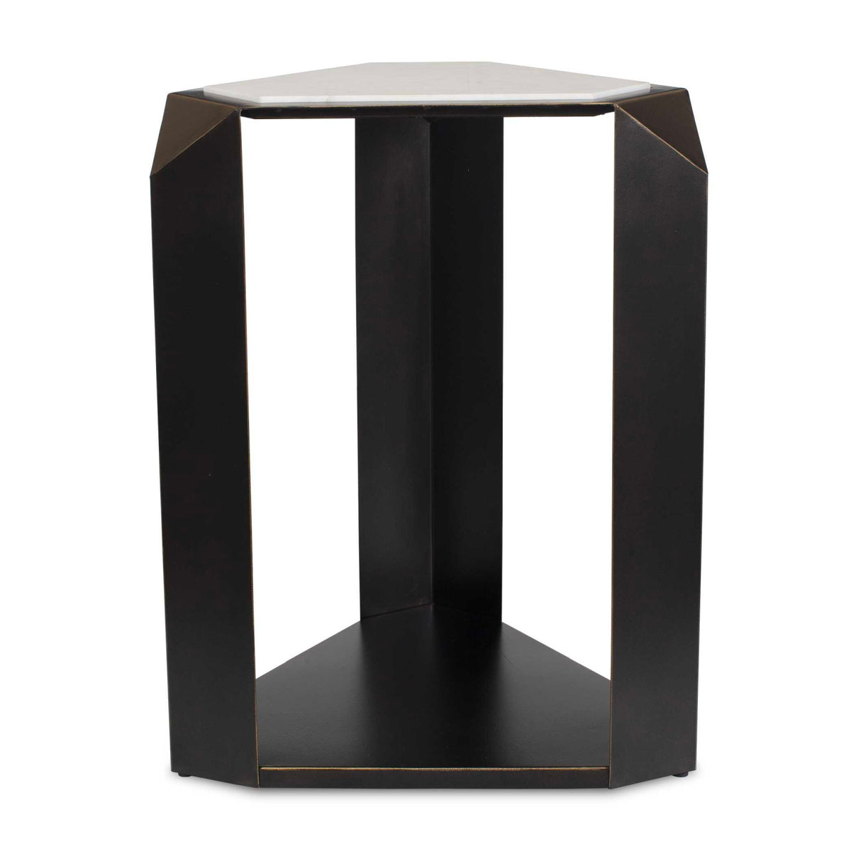 Faceted Dark Bronze Accent Table by Uttermost Keenan
