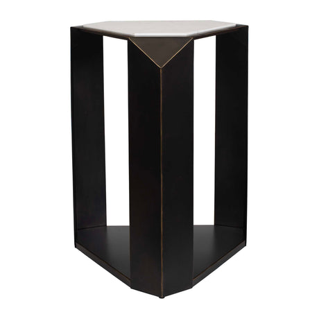 Faceted Dark Bronze Accent Table by Uttermost Keenan, alternate view 3