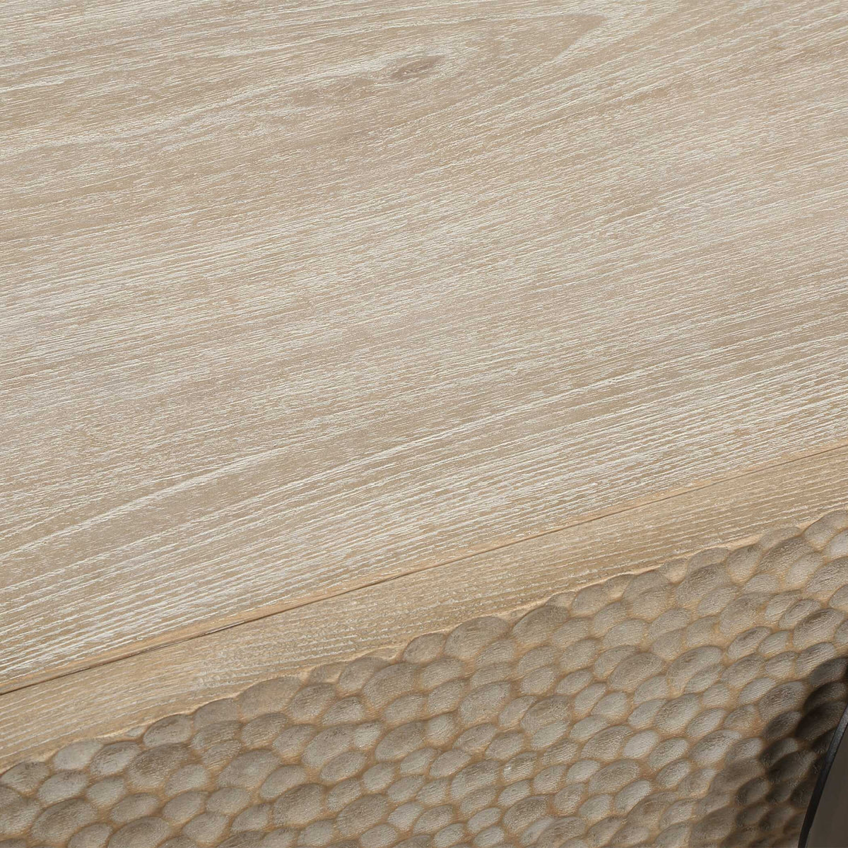 Modern European furniture - Carved Elm 1-Drawer Side Table - www.oroa.com