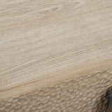 Modern European furniture - Carved Elm 1-Drawer Side Table - www.oroa.com