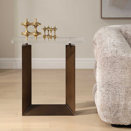 Clear Top Side Table by Uttermost McElroy, alternate view 2