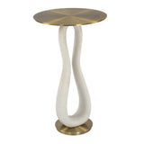 White Stone Hourglass Accent Table by Uttermost Sonia, alternate view 3