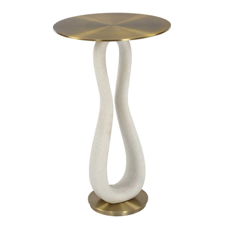 White Stone Hourglass Accent Table by Uttermost Sonia, alternate view 3