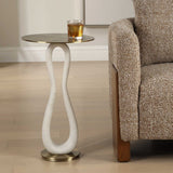 White Stone Hourglass Accent Table by Uttermost Sonia, alternate view 8