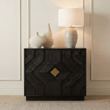 Black Oak Chevron 3-Drawer Chest by Uttermost Faulkner, alternate view 2