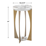 Brass Open-Frame Crystal Accent Table by Uttermost Kolkata, alternate view 8