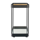 Modern European furniture - Black Iron Framed Bar Cart - www.oroa.com