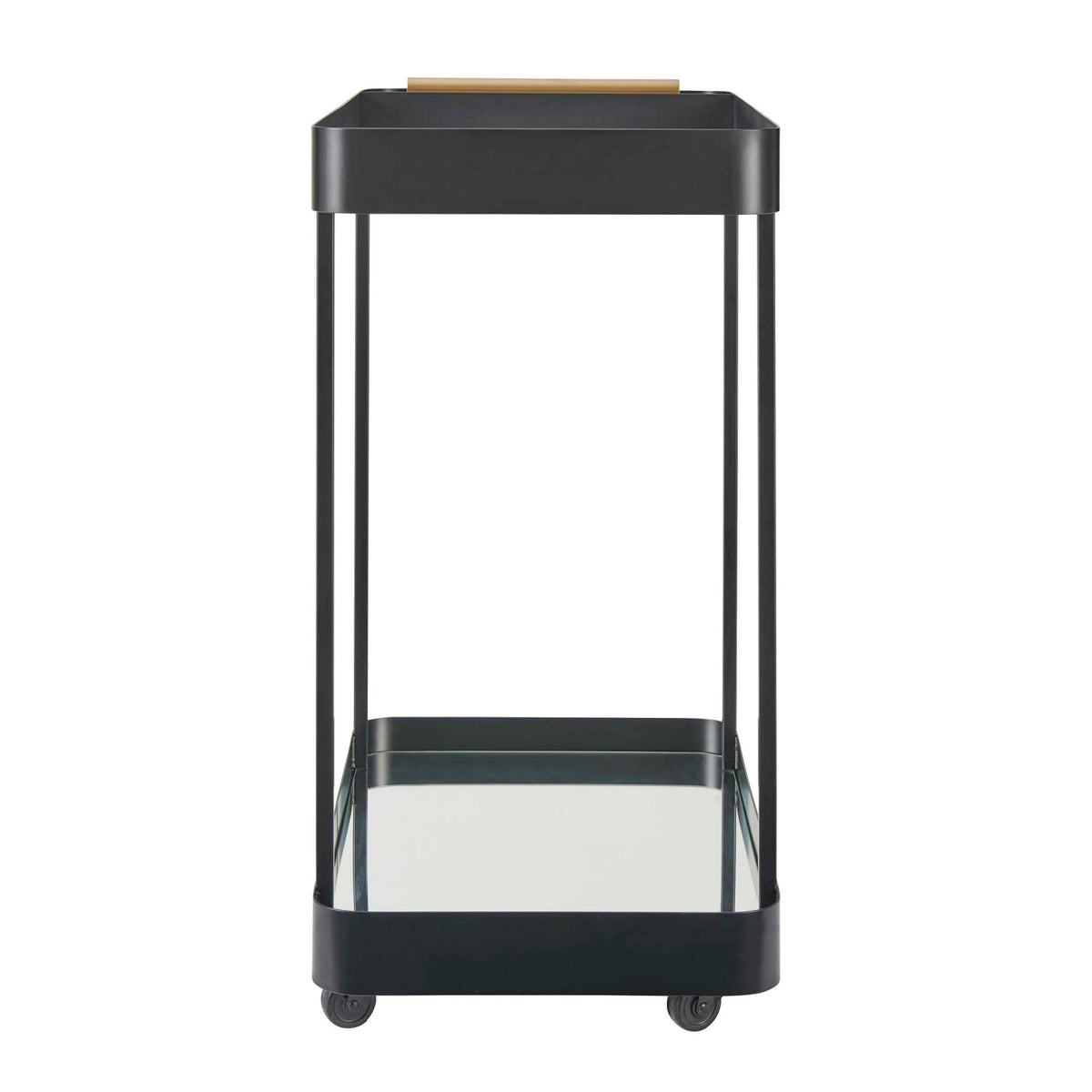Modern European furniture - Black Iron Framed Bar Cart - www.oroa.com