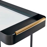 Modern European furniture - Black Iron Framed Bar Cart - www.oroa.com