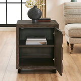 Modern European furniture - Oak Chevron One-Door Cabinet - www.oroa.com