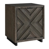 Modern European furniture - Oak Chevron One-Door Cabinet - www.oroa.com