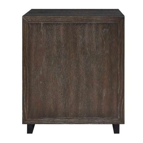 Modern European furniture - Oak Chevron One-Door Cabinet - www.oroa.com