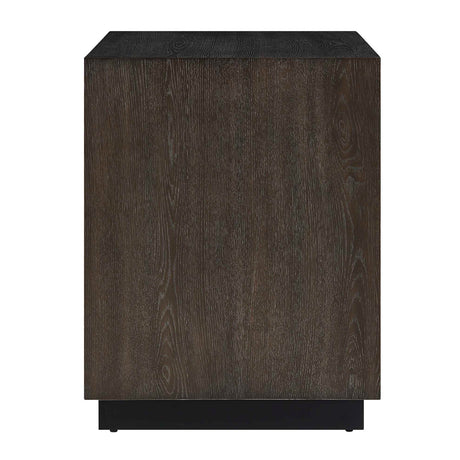 Modern European furniture - Oak Chevron One-Door Cabinet - www.oroa.com