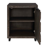 Modern European furniture - Oak Chevron One-Door Cabinet - www.oroa.com