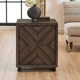 Modern European furniture - Oak Chevron One-Door Cabinet - www.oroa.com