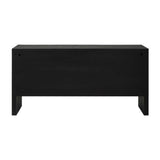 Black Grasscloth 4-Door Cabinet by Uttermost Williams, alternate view 6