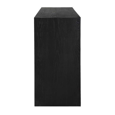 Black Grasscloth 4-Door Cabinet by Uttermost Williams, alternate view 7