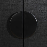 Black Grasscloth 4-Door Cabinet by Uttermost Williams, alternate view 10