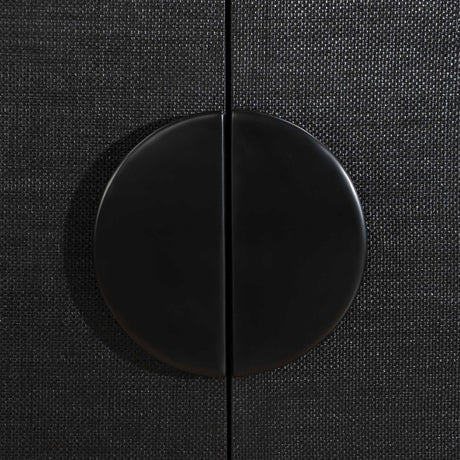 Black Grasscloth 4-Door Cabinet by Uttermost Williams, alternate view 10