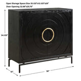 Black Fir Wood 2-Door Cabinet by Uttermost Briseis, alternate view 11