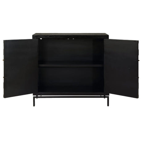 Black Fir Wood 2-Door Cabinet by Uttermost Briseis, alternate view 7