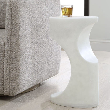 White Stone Indoor/Outdoor Accent Table by Uttermost Stevie, alternate view 8