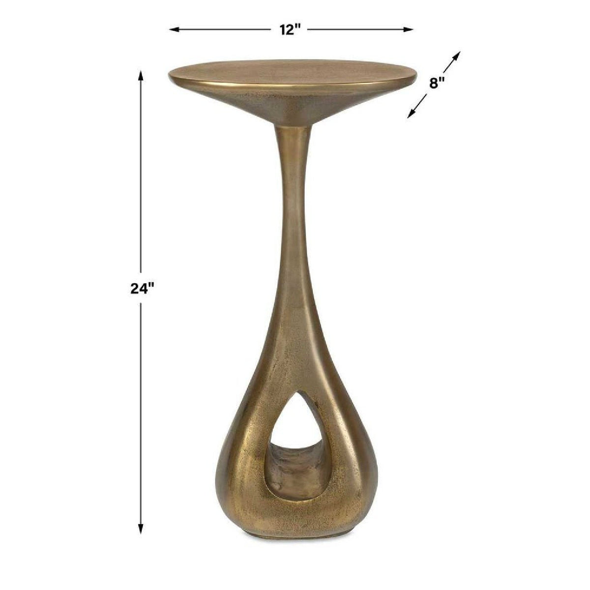 Antique Brass Indoor/Outdoor Accent Table by Uttermost Tolstoy, alternate view 8