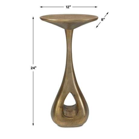Antique Brass Indoor/Outdoor Accent Table by Uttermost Tolstoy, alternate view 8