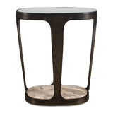 Bronze Framed Glass Accent Table by Uttermost Coronado