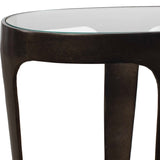 Bronze Framed Glass Accent Table by Uttermost Coronado, alternate view 4