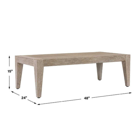 Modern European furniture - Solid Mahogany Indoor/Outdoor Coffee Table - www.oroa.com
