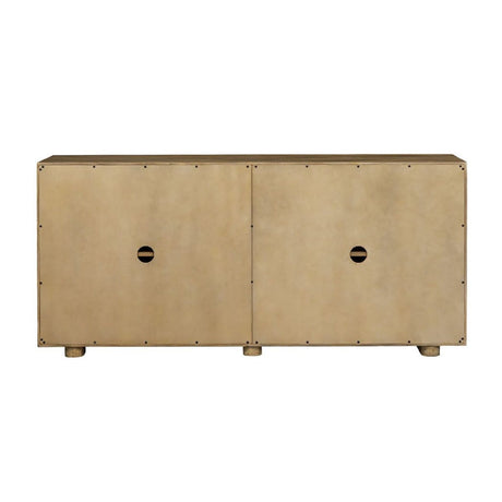 Natural Mindi Wood 4-Door Cabinet by Uttermost Stevenson, alternate view 5