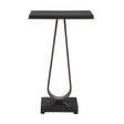 Black Marble Side Table by Uttermost Galloway