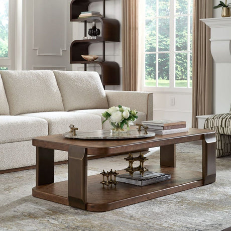 Mappa Burl Rectangular Coffee Table by Uttermost Vance, alternate view 6